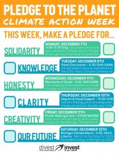 Divest and Invest will be hosting events all week to promote renewable energy